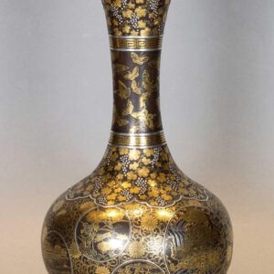 EXQUISITE JAPANESE IRON VASE BY THE KOMAI COMPANY OF KYOTO
