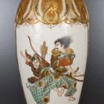 LARGE EXCEPTIONAL QUALITY  JAPANESE SATSUMA SAMURAI VASE - ATTR TO KINKOZAN