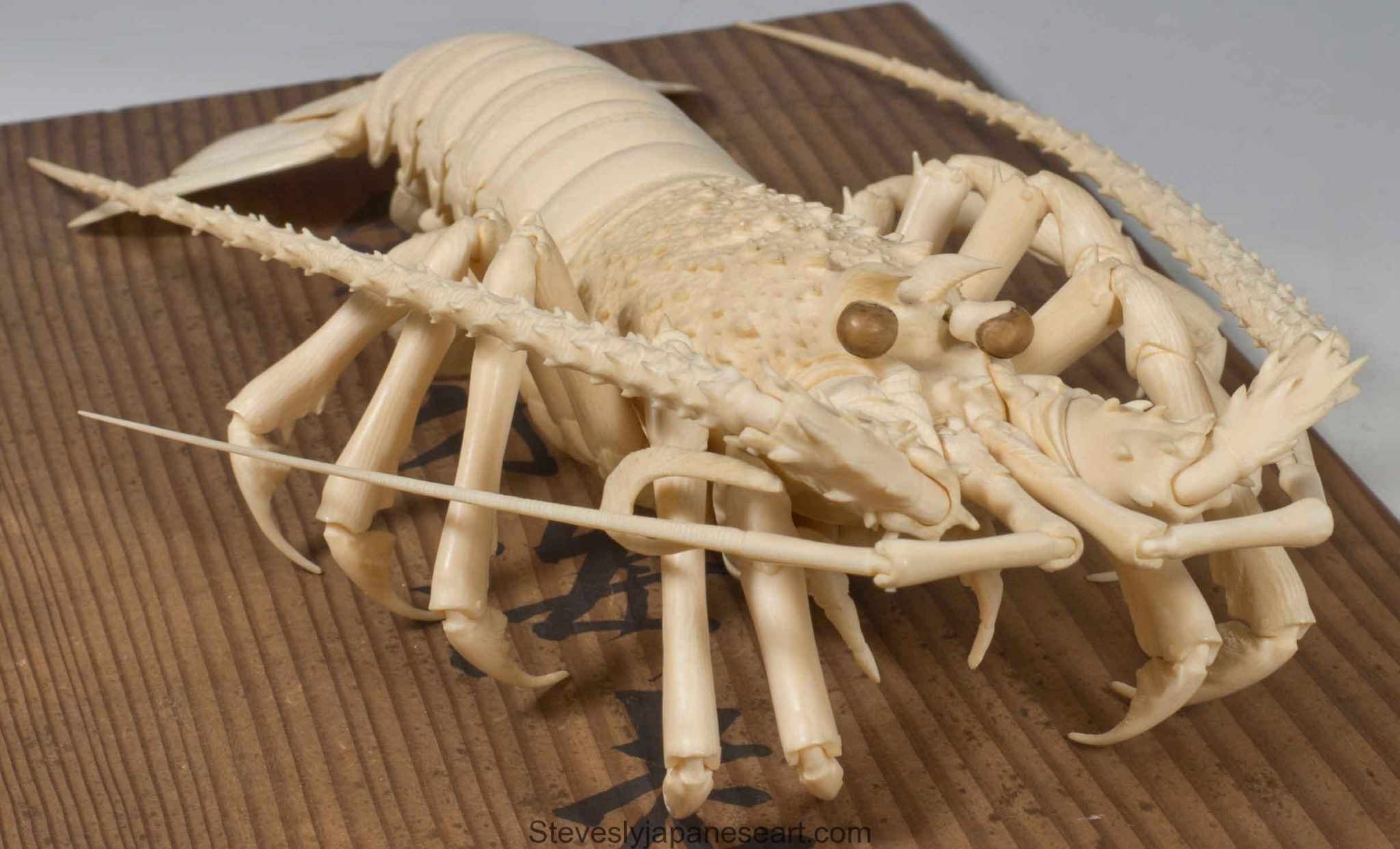 Outstanding Japanese Fully Articulated Ivory Lobster Okimono-sakurai 