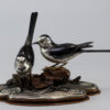 Japanese Silver and Shakudo Bird Okimono