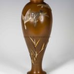 SUPER QUALITY JAPANESE BRONZE & MIXED METAL VASE MIYABE ATSUYOSHI
