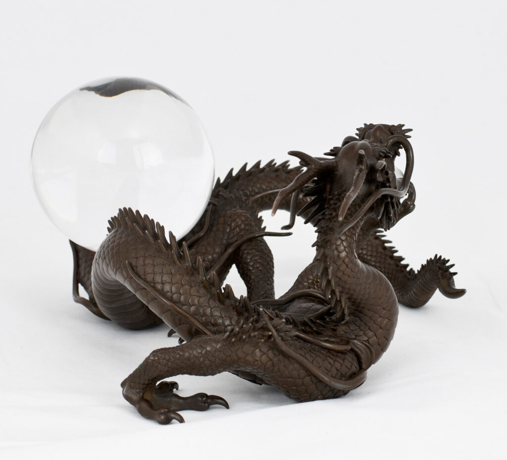 Japanese Bronze Dragon Okimono by Kazumi Steve Sly Japanese Art