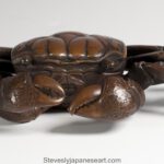 LARGE JAPANESE BRONZE OKIMONO OF AN ARTICULATED CRAB