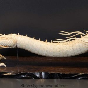Large Fully Articulated Japanese Ivory Dragon ( Jizai ) Okimono