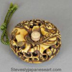 Fine Quality 18th Century ( Edo Period ) Japanese Ivory Manju Netsuke