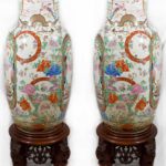 Japanese Satsuma vase depicting 7 Lucky Gods Signed Hozan
