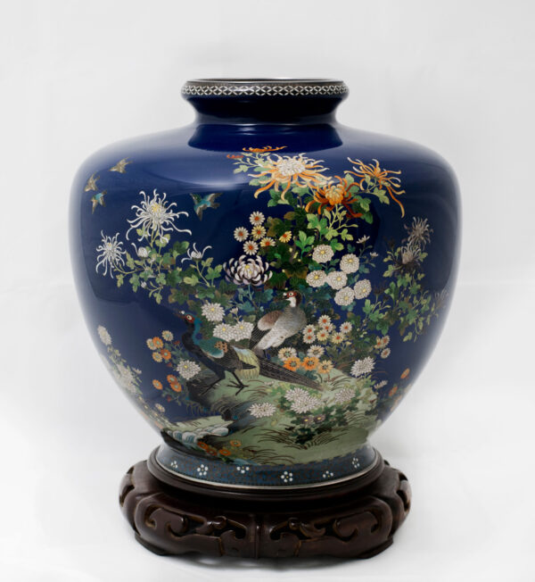 Japanese Cloisonne Enamel Vase - Hayashi Kodenji