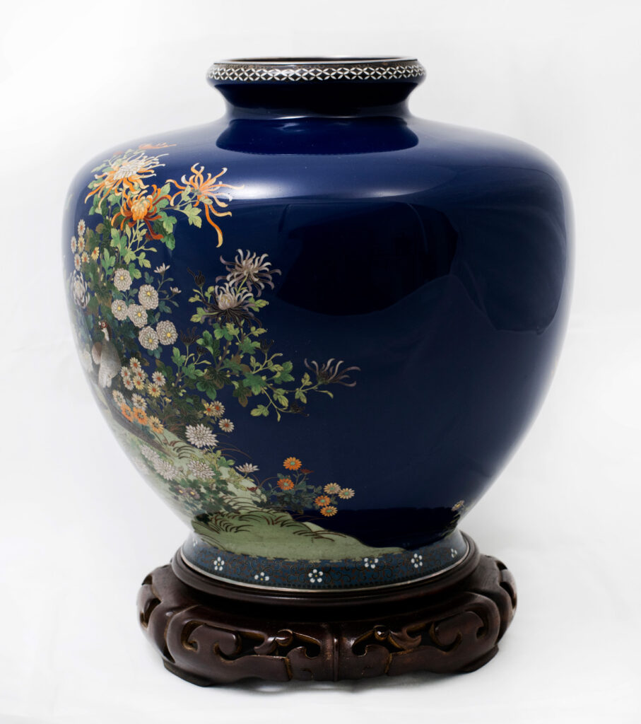 Japanese Cloisonne Enamel Vase - Hayashi Kodenji | Steve Sly Japanese Art