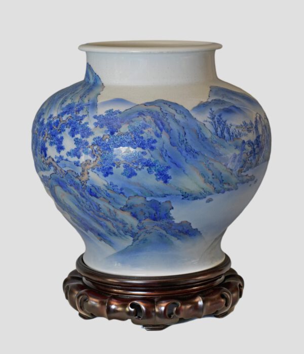 Large Japanese Vase by Makuzu Kozan