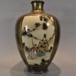 A LARGE HIGH QUALITY JAPANESE TEAL GROUND SATSUMA VASE BY YOZAN