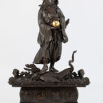 Japanese Bronze Okimono Dragon King Of The Sea - Otake Norikuni