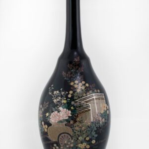Japanese Cloisonne Enamel Silver Wire Vase
