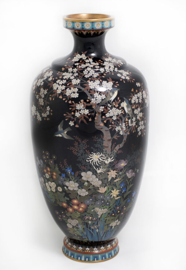 Japanese Cloisonne Enamel Vase - Hayashi Kodenji II