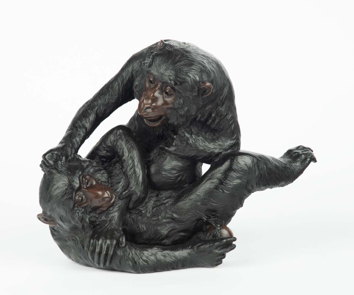 MEDICOM TOY - MONKEY SIGN BRONZE STATUE＃2