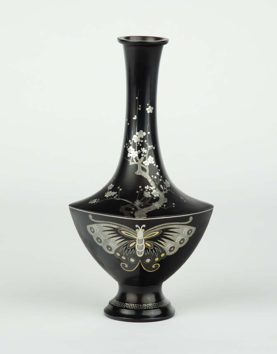 Fascinating Japanese Mixed Metal Vase by Nogawa Company Steve Sly