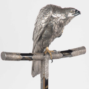 Majestic Japanese Pure Silver Hawk Koro- Sano Takachika