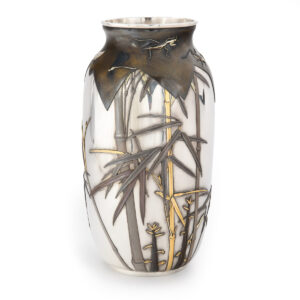 Rare Japanese Silver and Mixed Metal Vase- Kiritsu Kosho Kaisha