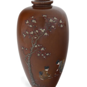 Japanese Copper and Mixed Metal Vase- Yukikazu for Kuroda
