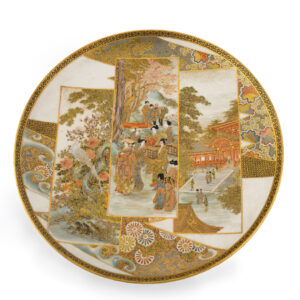 Large Japanese Satsuma Plaque