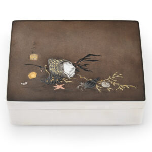 Silver and Mixed Metal Lidded Box - Sekiguchi Shinya (1877-1932)