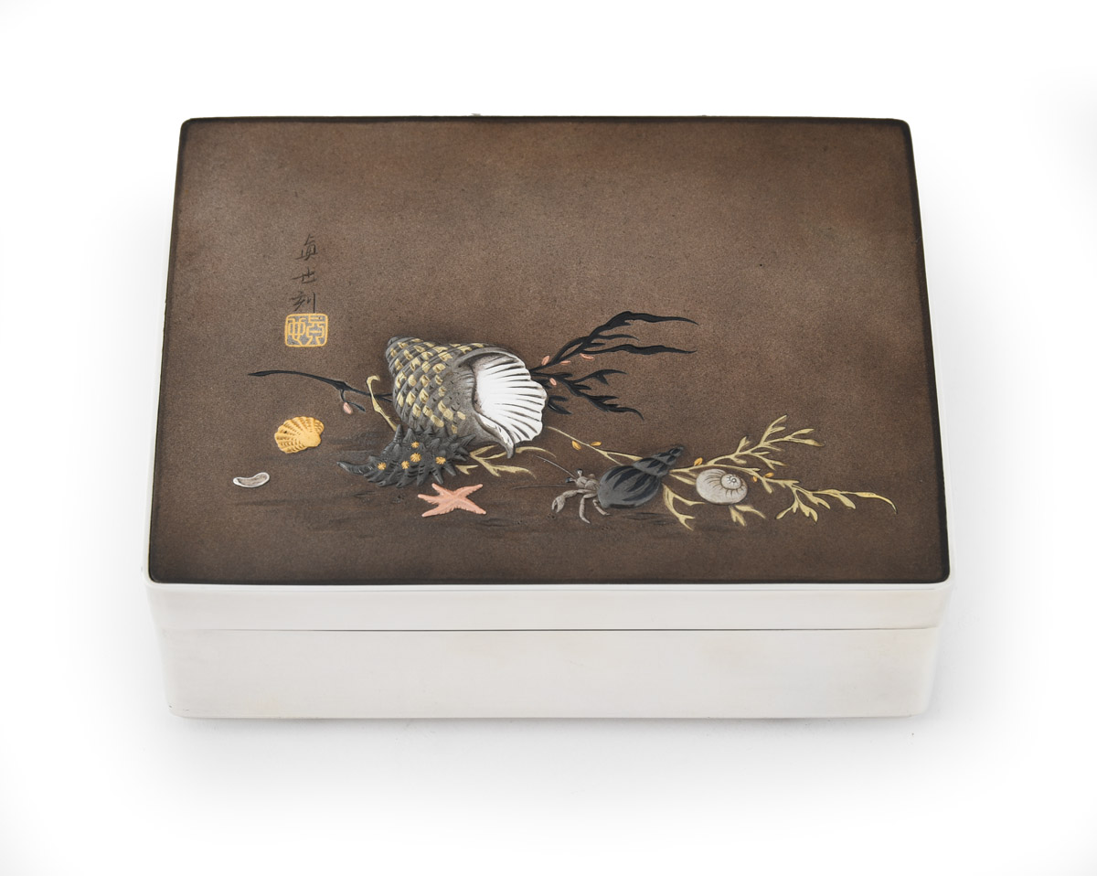 Silver and Mixed Metal Lidded Box - Sekiguchi Shinya (1877