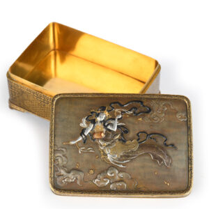 Japanese Damascened Iron Table Box - Inoue of Kyoto