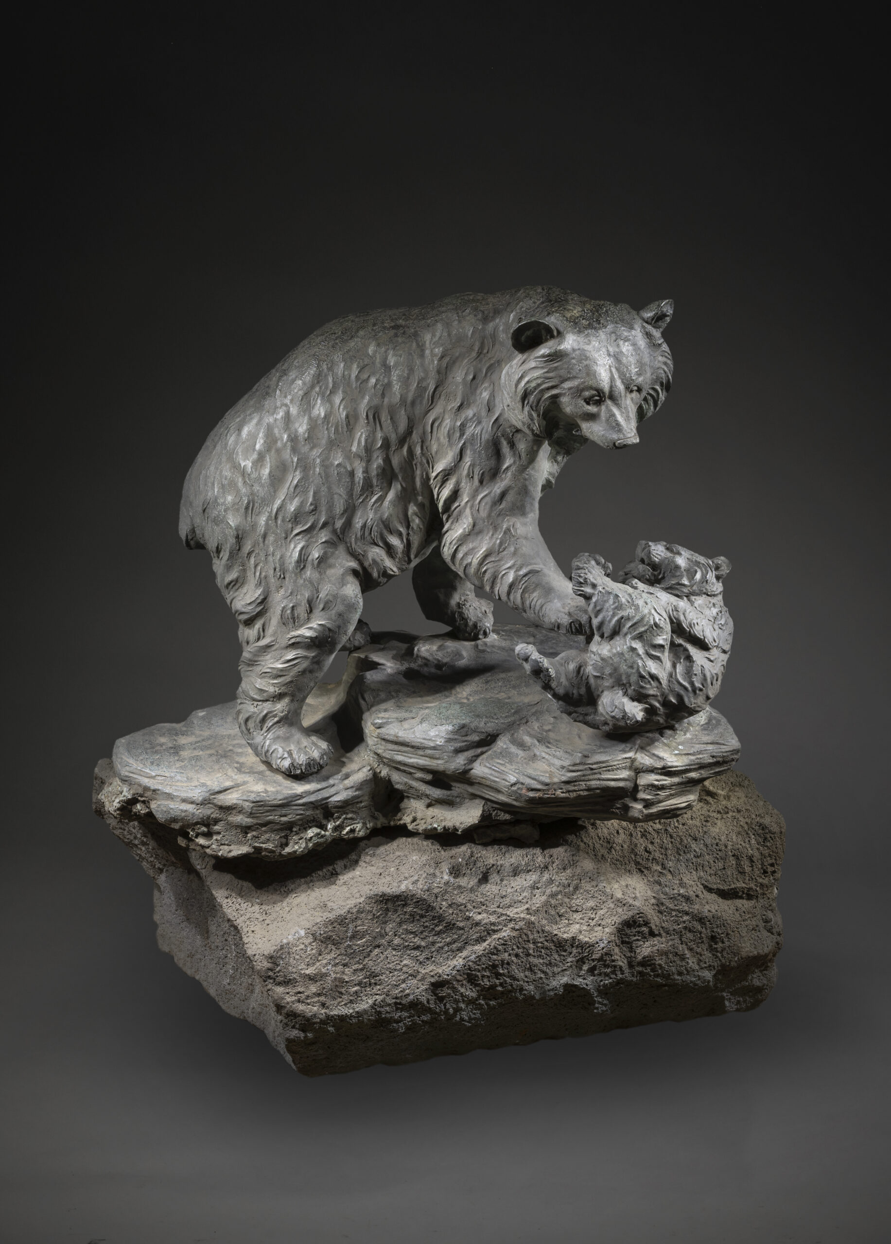A Large Japanese Garden Bronze Bear With Cub (KUMA ) | Steve Sly
