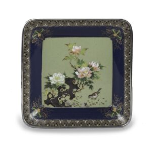Fine Japanese Gold Wire Cloisonne Enamel Dish