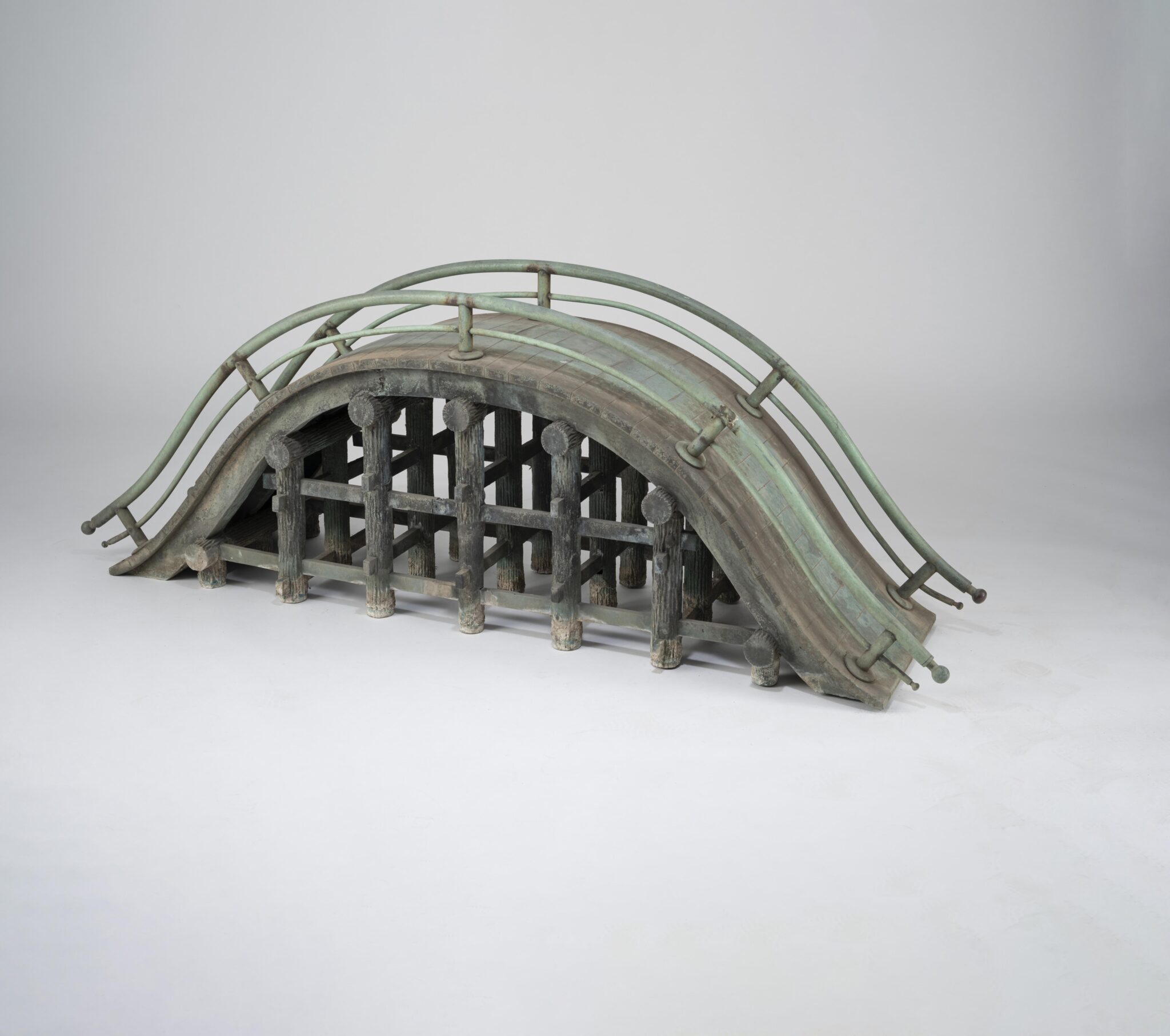 A Large Japanese Garden Bronze Of An Arched Drum Bridge | Steve Sly ...