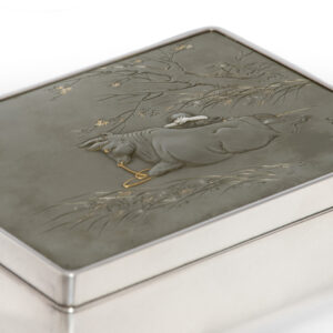 Charming Japanese Silver and Mixed Metal Table Box