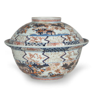 Large Scale Japanese 18th century Imari Bowl and Cover
