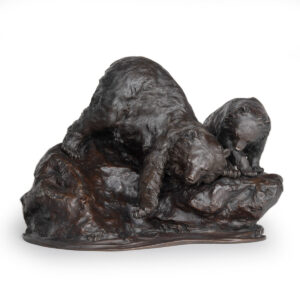 Large Japanese Bronze Okimono Bears - Kaniya Kuniharu